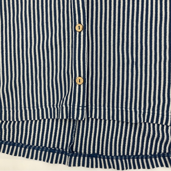 Free People FP Beach Oversized Striped Shirt Long Sleeve Button Up Relaxed Top M - Picture 6 of 14